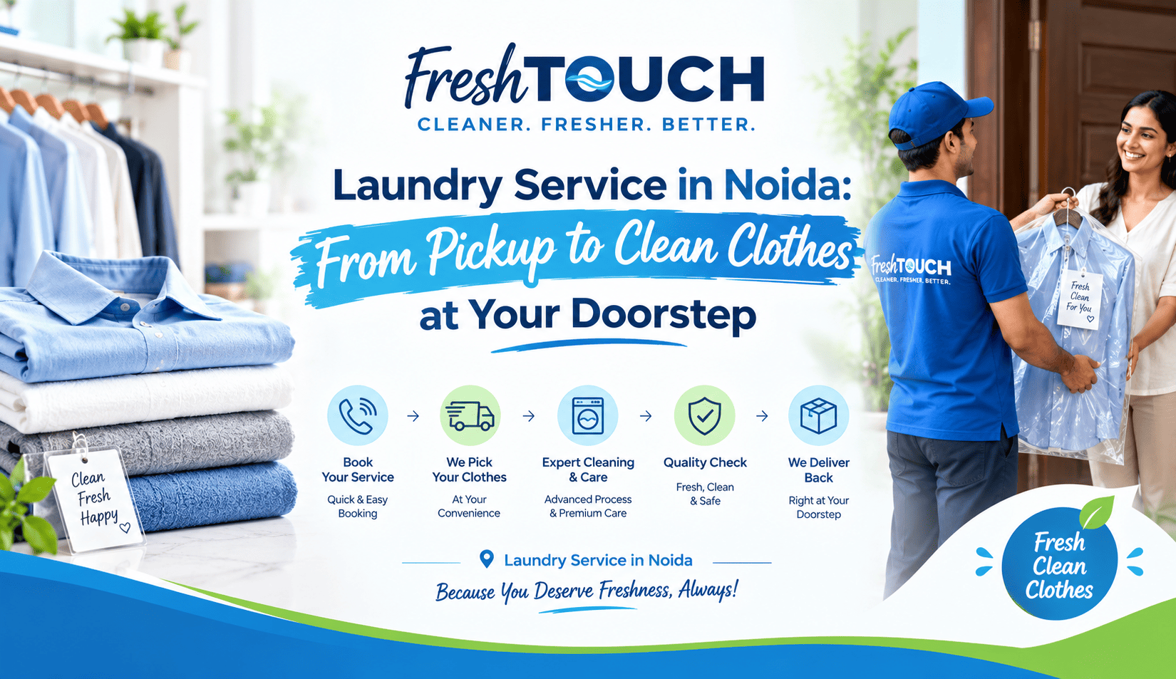 Laundry Service in Noida: From Pickup to Clean Clothes at Your Doorstep